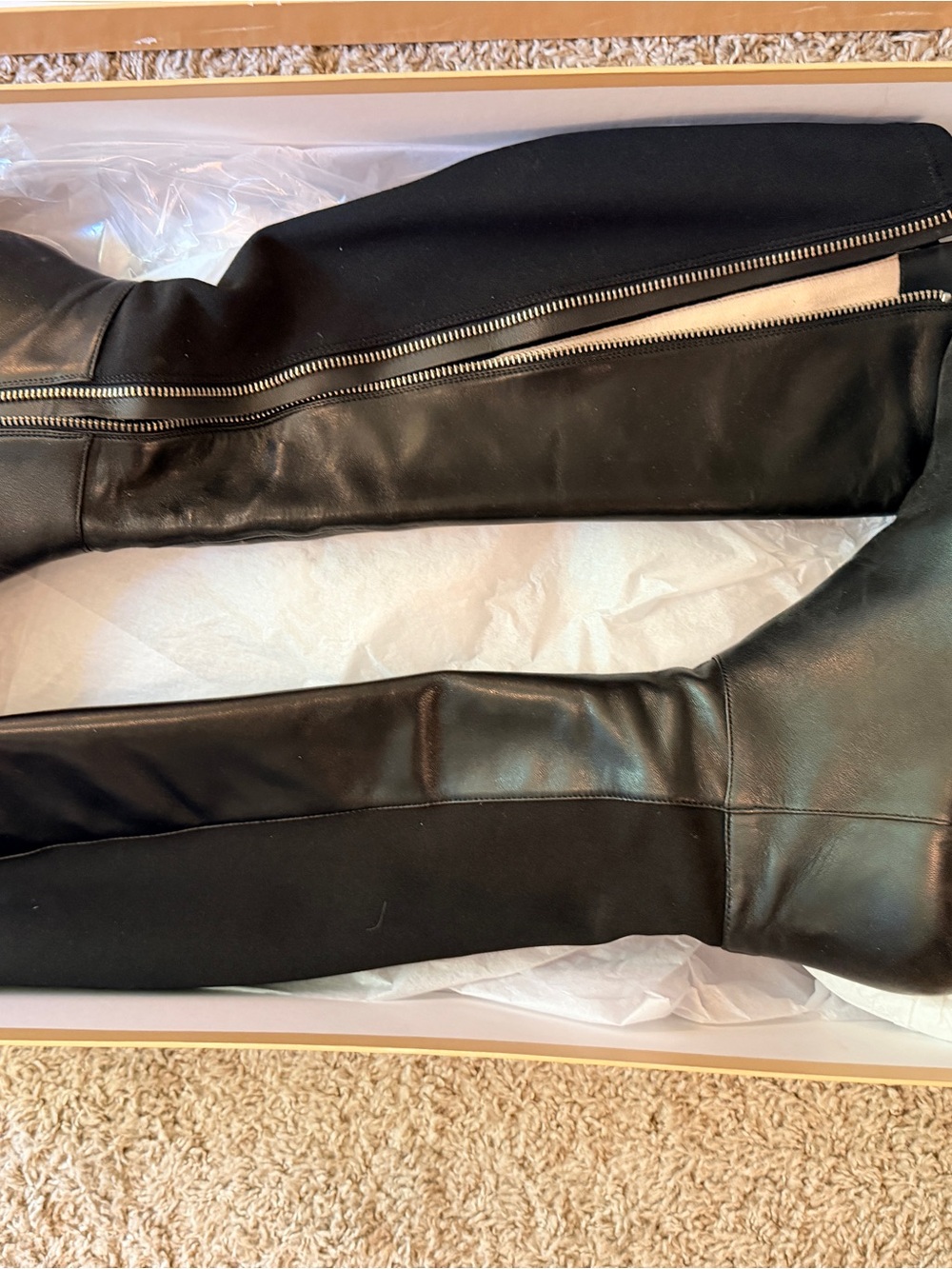 MICHAEL Michael Kors Black Over-the-Knee Leather Boots